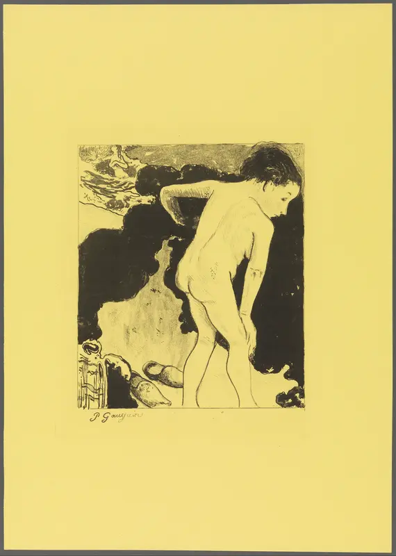 Bathers in Brittany, from the "Volpini Suite: Dessins lithographiques" Wall Art by Paul Gauguin - High-Resolution Digital Print