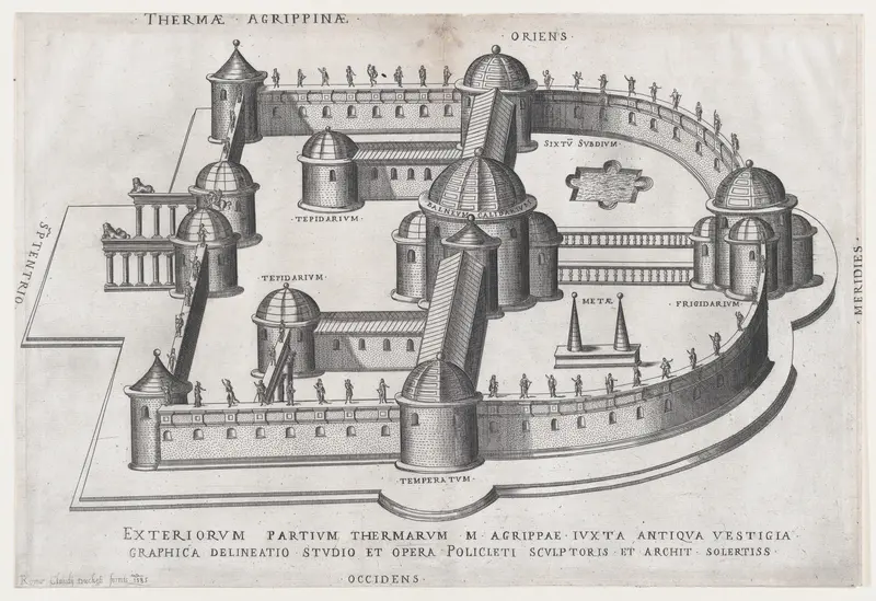 Baths of Agrippa, from "Speculum Romanae Magnificentiae" Wall Art by Anonymous - High-Resolution Digital Print