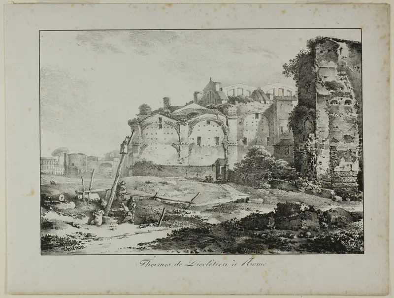 Baths of Diocletian, Rome Wall Art by Claude Thienon - High-Resolution Digital Print