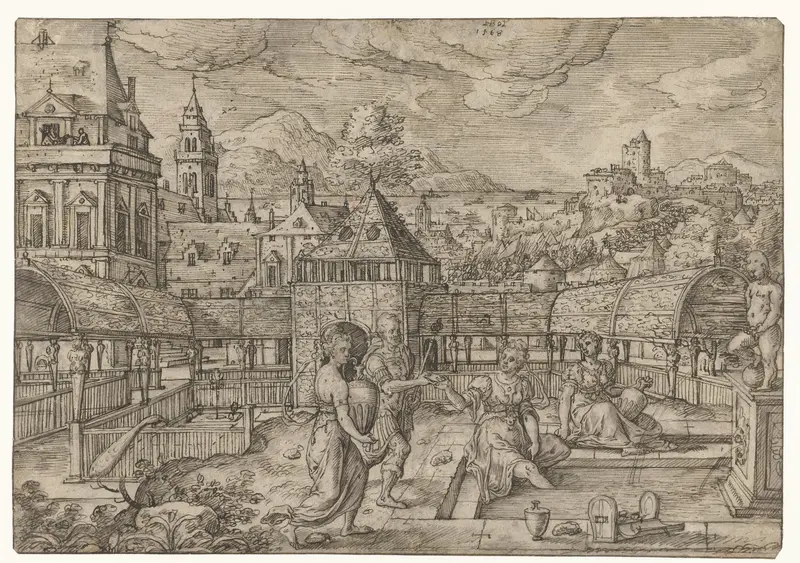 Bathseba ontvangt het bericht van Uria Wall Art by Hans Bol - High-Resolution Digital Print