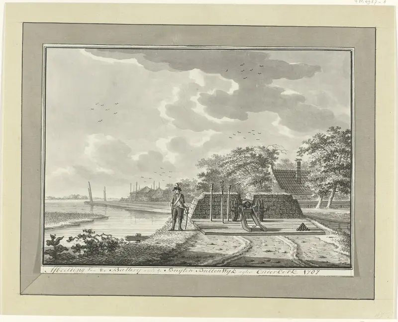 Batterij aan de Buiten Bullewijk, 1787 Wall Art by anonymous - High-Resolution Digital Print