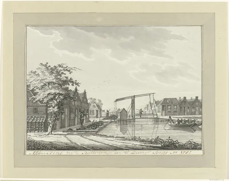 Batterij aan de Diemerbrug, 1787 Wall Art by anonymous - High-Resolution Digital Print