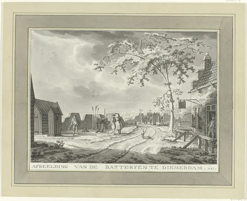 Batterij aan de Diemerdam, 1787 Wall Art by anonymous - High-Resolution Digital Print
