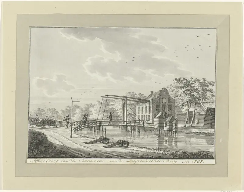 Batterij aan de Duivendrechtsebrug, 1787 Wall Art by anonymous - High-Resolution Digital Print