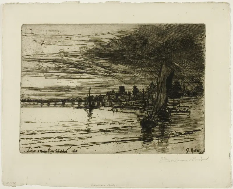 Battersea Bridge Wall Art by Francis Seymour Haden - High-Resolution Digital Print