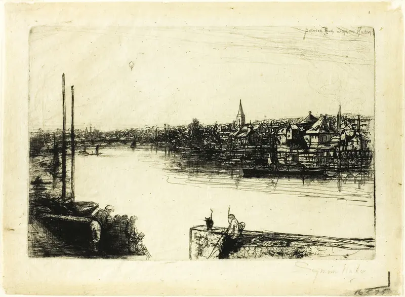 Battersea Reach Wall Art by Francis Seymour Haden - High-Resolution Digital Print