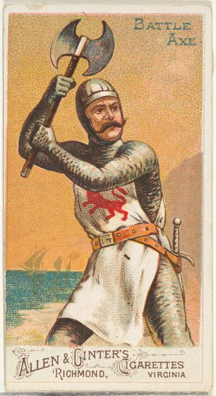 Battle Axe, from the Arms of All Nations series (N3) for Allen & Ginter Cigarettes Brands Wall Art by Allen & Ginter - High-Resolution Digital Print