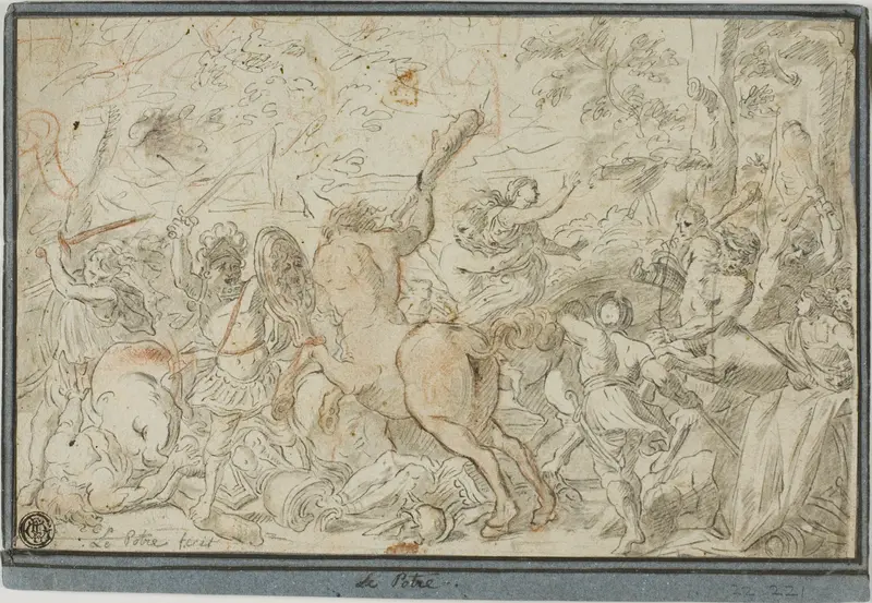 Battle of Lapiths and Centaurs Wall Art by Jean Le Pautre - High-Resolution Digital Print