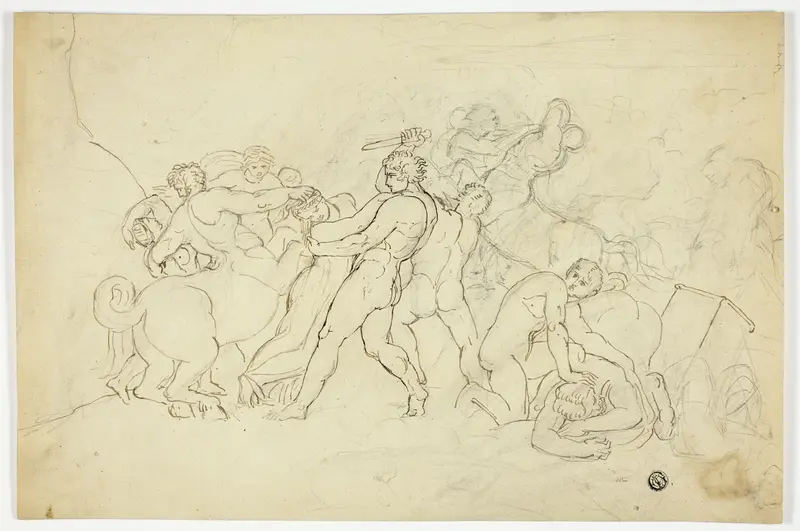 Battle of Lapiths and Centaurs Wall Art by Joshua Cristall - High-Resolution Digital Print