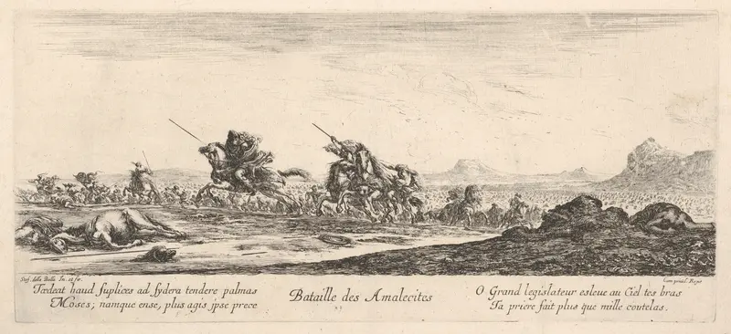 Battle of the Amalekites (Bataille des Amalecites) Wall Art by Stefano della Bella - High-Resolution Digital Print