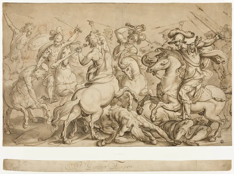 Battle of the Lapiths and Centaurs Wall Art by Antonio Tempesta - High-Resolution Digital Print