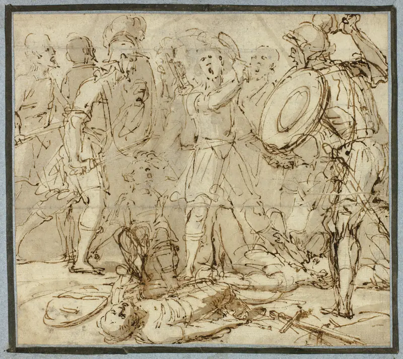 Battle Scene Wall Art by Unknown Neapolitan - High-Resolution Digital Print