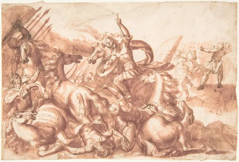 Battle Scene Wall Art by Francesco Allegrini - High-Resolution Digital Print