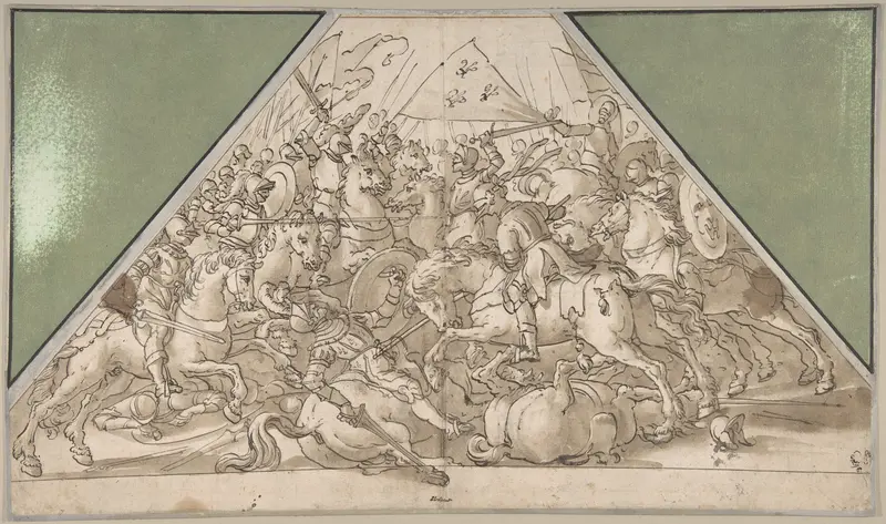 Battle Scene Wall Art by Hans Heinrich Waegmann - High-Resolution Digital Print