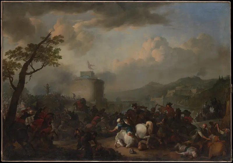 Battle Scene Wall Art by Johannes Lingelbach - High-Resolution Digital Print
