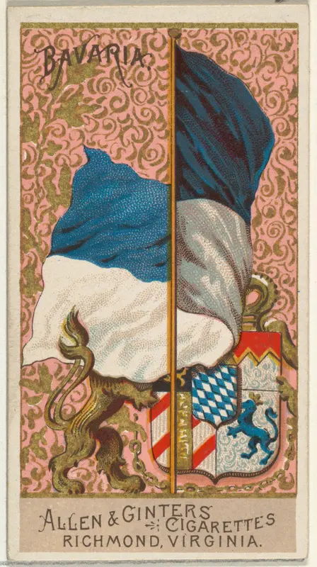Bavaria, from Flags of All Nations, Series 2 (N10) for Allen & Ginter Cigarettes Brands Wall Art by Allen & Ginter - High-Resolution Digital Print