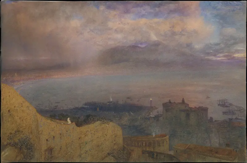 Bay of Naples–A Land of Smouldering Fire Wall Art by Alfred William Hunt - High-Resolution Digital Print