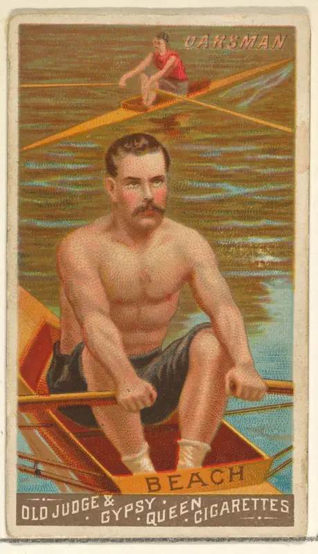 Beach, Oarsman, from the Goodwin Champion series for Old Judge and Gypsy Queen Cigarettes Wall Art by Goodwin & Company - High-Resolution Digital Print