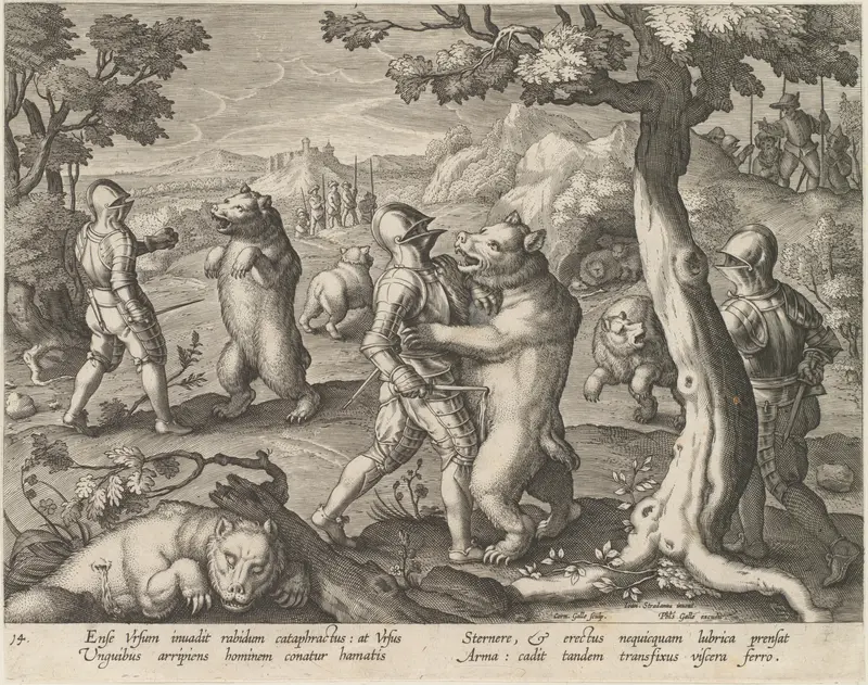 Bear Hunt, from "Venationes Ferarum, Avium, Piscium..."