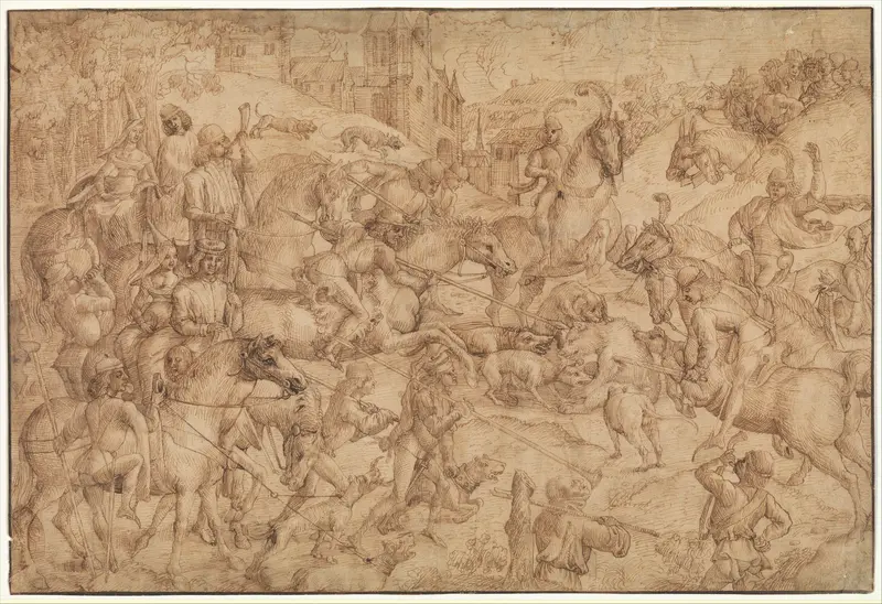 Bear Hunt Wall Art by Flanders (Brussels?) - High-Resolution Digital Print