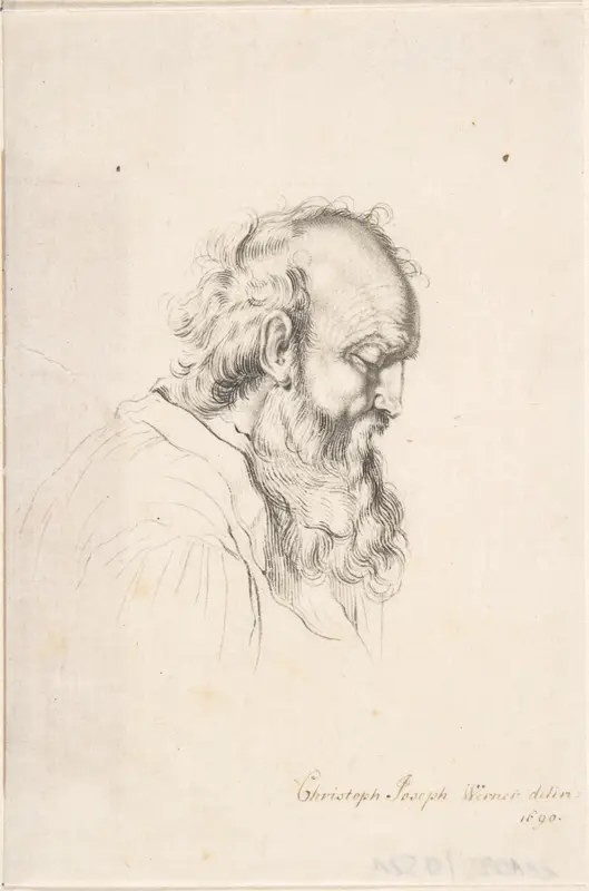 Bearded Man Wall Art by Christoph Joseph Werner - High-Resolution Digital Print