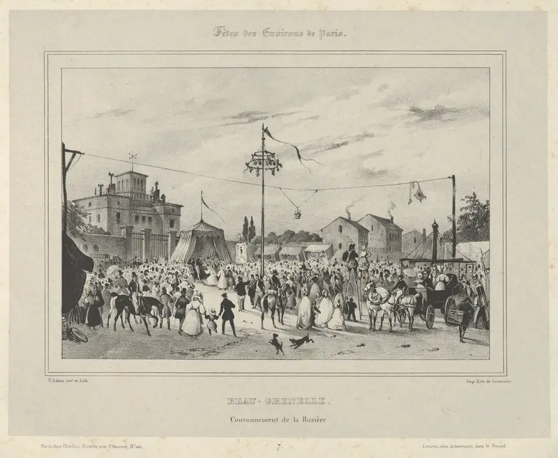 Beau-Grenelle, Couronnement De La Rosière (Fêtes des Environs de Paris) Wall Art by Victor Adam - High-Resolution Digital Print