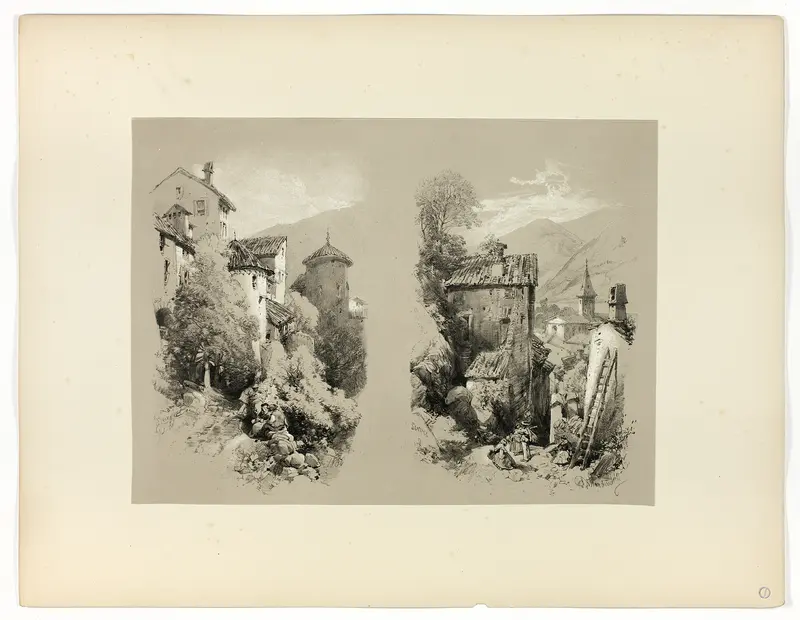 Beaufort and Serves, from Picturesque Selections Wall Art by James Duffield Harding - High-Resolution Digital Print