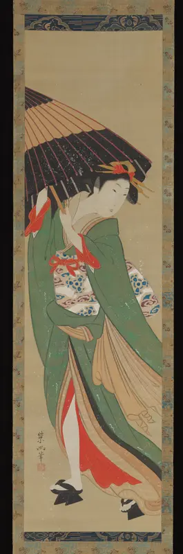 Beautiful Lady Wall Art by Chōkōsai Eishō - High-Resolution Digital Print