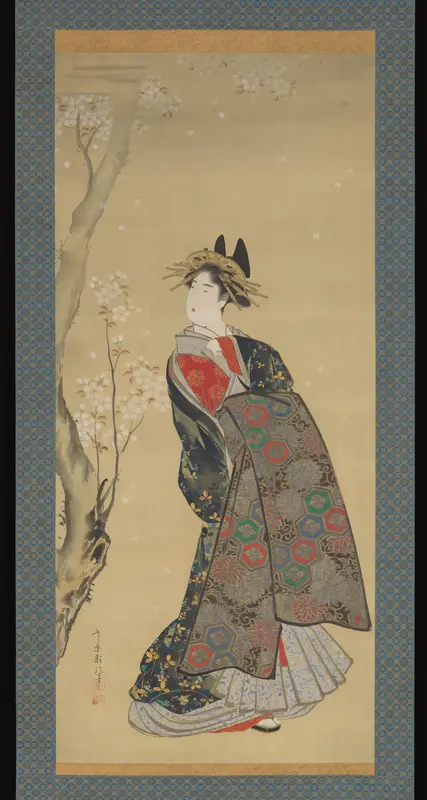Beauty of the Season; Spring Wall Art by Fujiwara Chikanobu - High-Resolution Digital Print