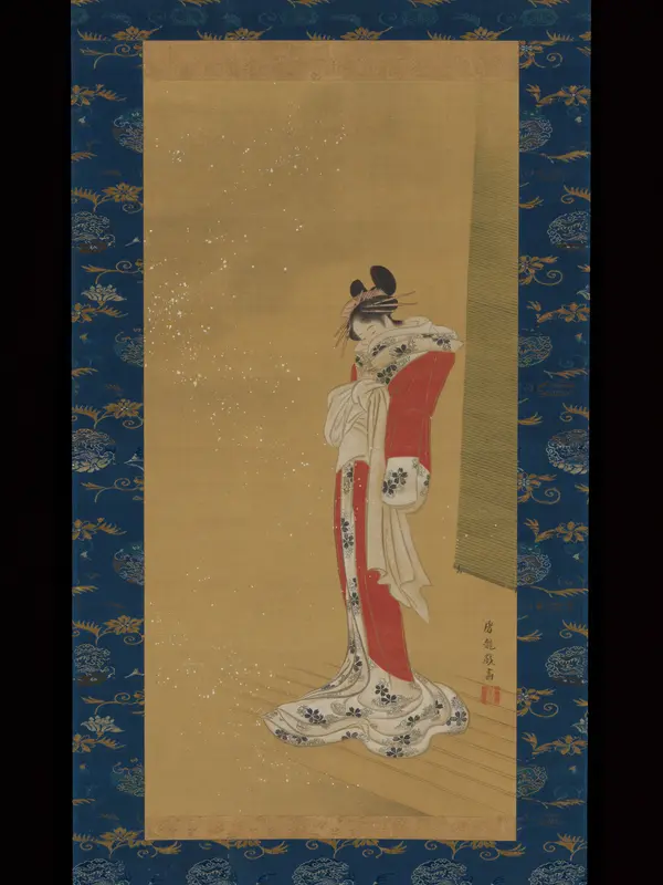 Beauty on a Veranda in Snow Wall Art by Sakai Hōitsu 酒井抱一 - High-Resolution Digital Print