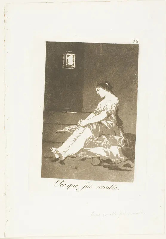 Because She Was Susceptible, plate 32 from Los Caprichos