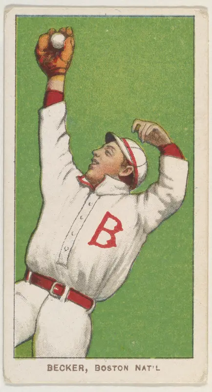 Becker, Boston, National League, from the White Border series (T206) for the American Tobacco Company Wall Art by American Tobacco Company - High-Resolution Digital Print