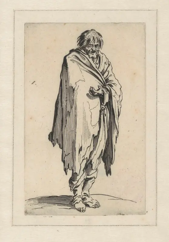 Bedelaar die zijn hand ophoudt Wall Art by Jacques Callot - High-Resolution Digital Print