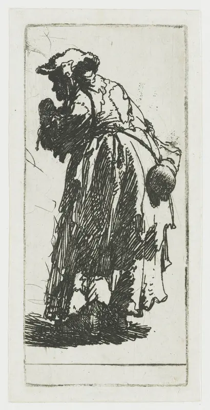 Bedelares met kalebas Wall Art by Rembrandt van Rijn - High-Resolution Digital Print