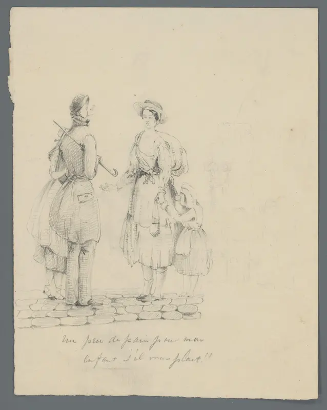 Bedelende vrouw met kind Wall Art by Frederik Lambertus Geerling - High-Resolution Digital Print