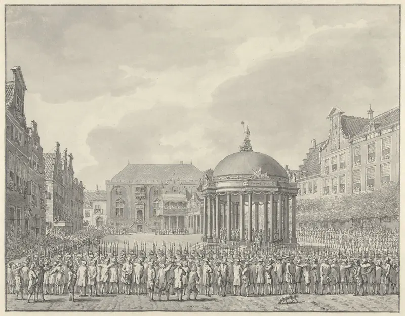 Beëdiging van het Regeringsreglement op de Grote Markt te Haarlem, 5 september 1787 Wall Art by Unknown - High-Resolution Digital Print