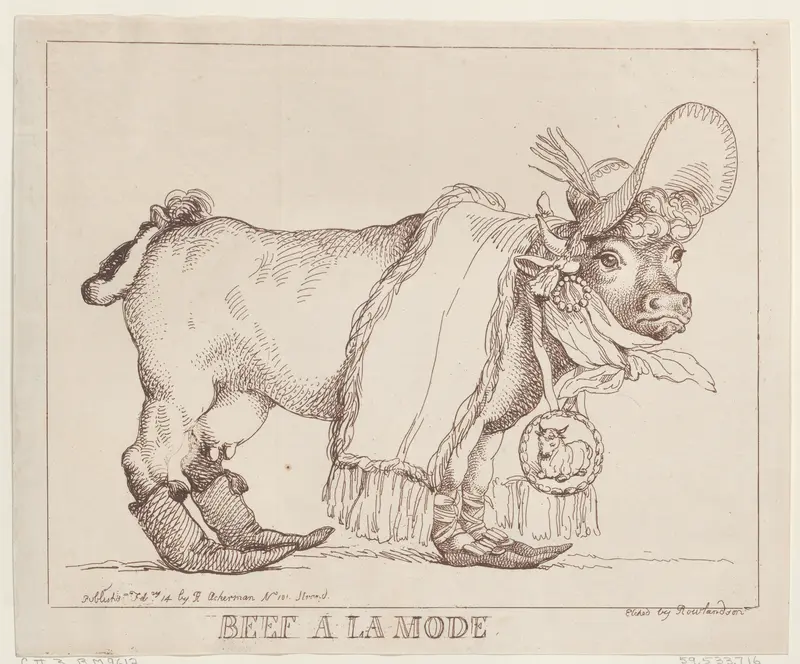 Beef à la Mode Wall Art by Thomas Rowlandson - High-Resolution Digital Print