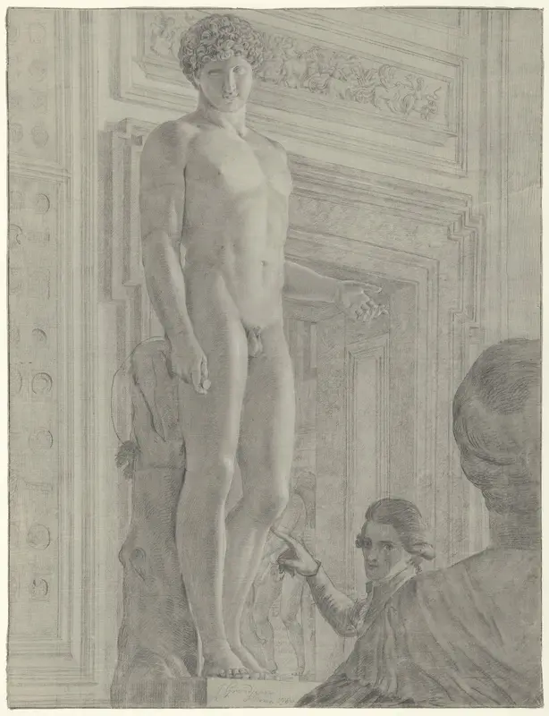Beeld van Antinous Albanie in het Capitolijns Museum te Rome Wall Art by Jean Grandjean - High-Resolution Digital Print