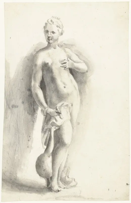 Beeld van Juno en de pauw Wall Art by Moses ter Borch - High-Resolution Digital Print