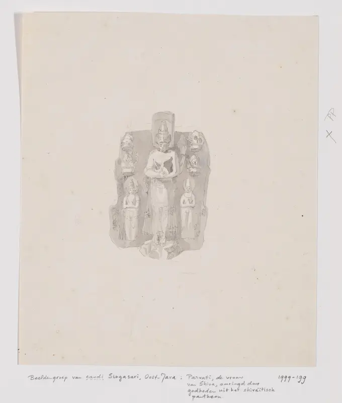 Beeldengroep van Candi Singasari, Oost-Java Wall Art by Unknown - High-Resolution Digital Print