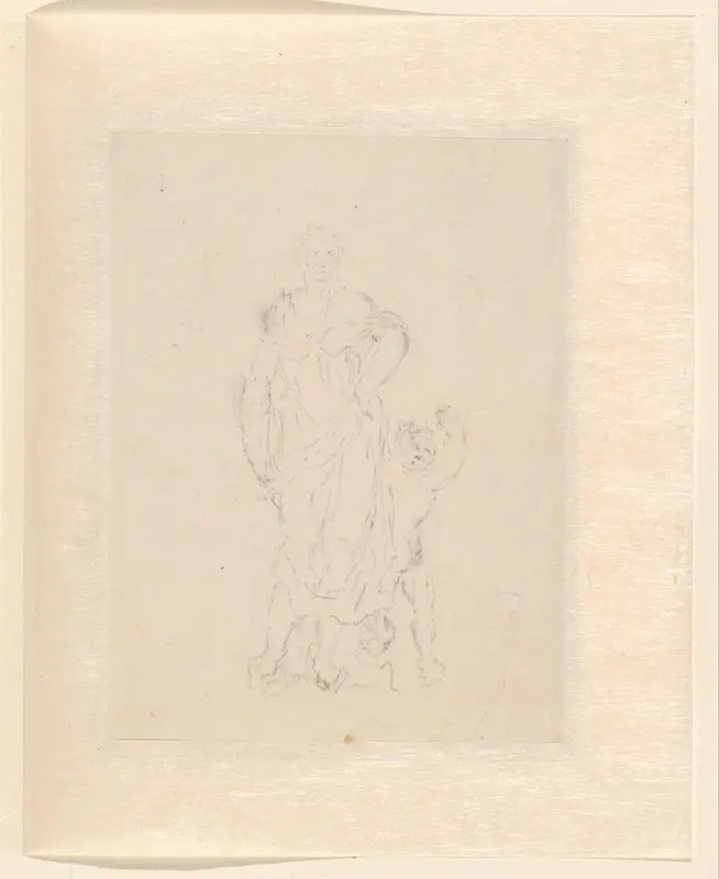 Beeldengroep van een vrouw met kind Wall Art by Unknown - High-Resolution Digital Print