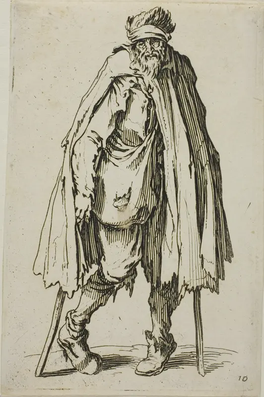 Beggar Leaning on a Stick, plate nineteen from The Beggars