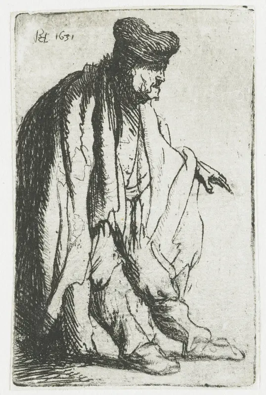 Beggar with his Left Hand Extended Wall Art by Unknown - High-Resolution Digital Print