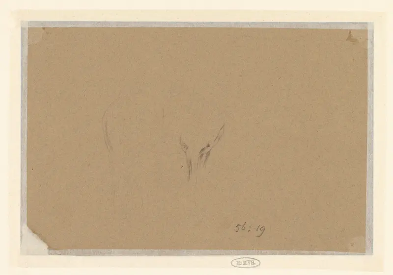Begin van een schets van een paard Wall Art by Johann Adam Klein - High-Resolution Digital Print