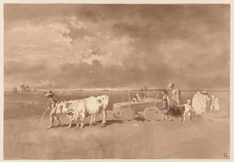 Begrafenis in de Campagna Wall Art by Johan Daniël Koelman - High-Resolution Digital Print