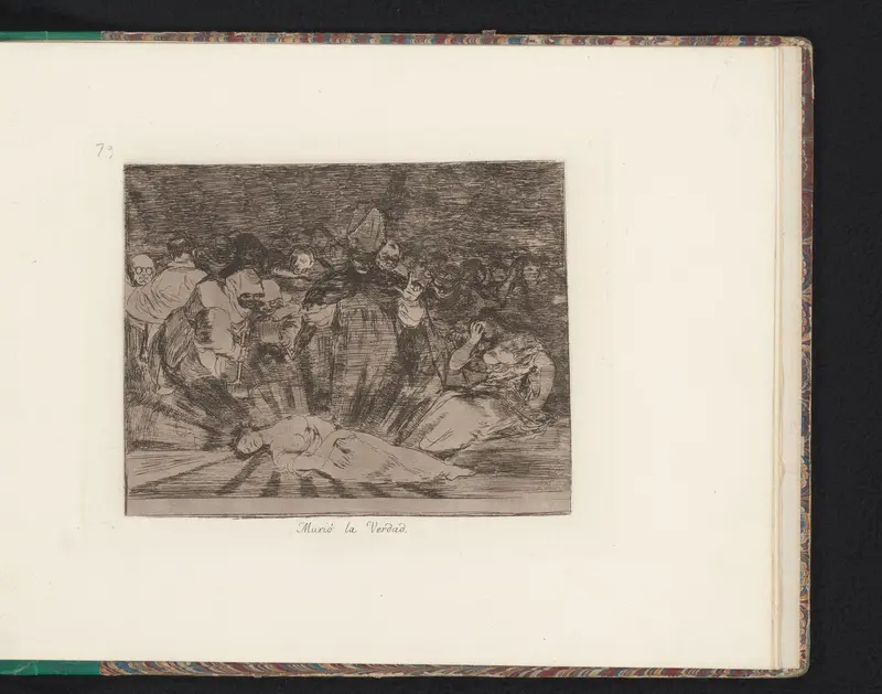 Begrafenis van een vrouw omringd door stralenkrans Wall Art by Francisco de Goya - High-Resolution Digital Print