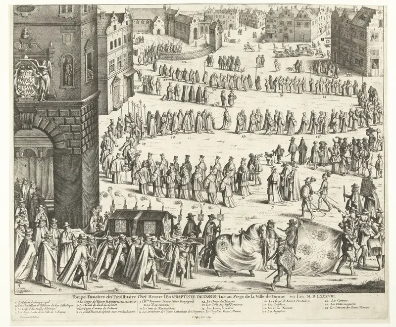 Begrafenis van Johann Baptista von Tassis te Keulen, 1588 Wall Art by Unknown - High-Resolution Digital Print