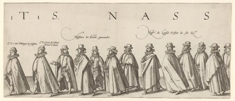 Begrafenisstoet van Willem van Oranje, blad 11 Wall Art by Hendrick Goltzius - High-Resolution Digital Print
