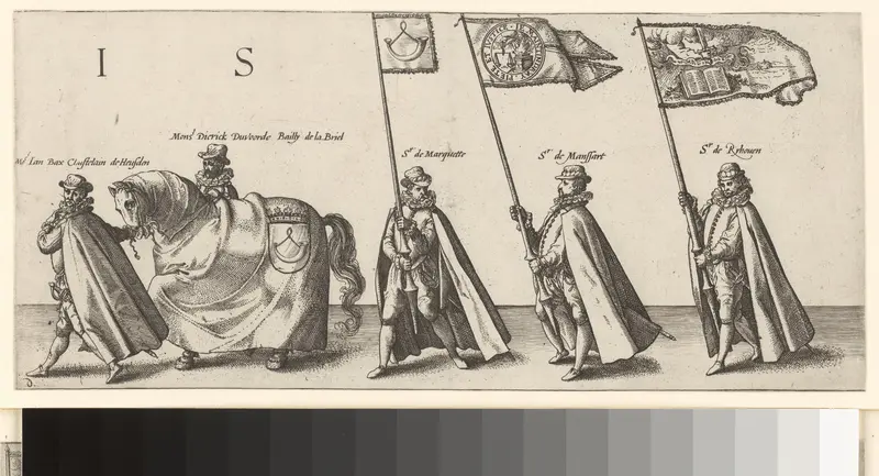 Begrafenisstoet van Willem van Oranje, blad 6 Wall Art by Hendrick Goltzius - High-Resolution Digital Print