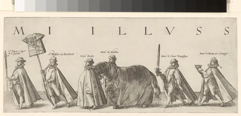 Begrafenisstoet van Willem van Oranje, blad 8 Wall Art by Hendrick Goltzius - High-Resolution Digital Print